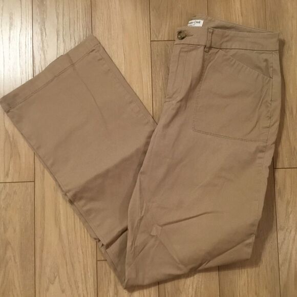 NWOT. Coldwater Creek Women’s Sz 8 Kaki Straight Leg Pants - Picture 1 of 13